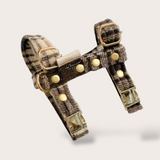 HARNAIS CHAT - TARTAN - Marron/Beige