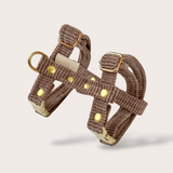 HARNAIS CHAT VELOURS CÔTELÉ TAUPE