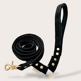 LAISSE CHIEN ET CHAT VELOURS CÔTELÉ - NOIR