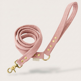 LAISSE CHIEN ET CHAT VELOURS CÔTELÉ - VIEUX ROSE