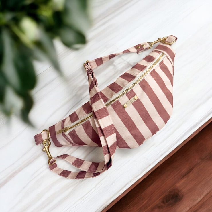 SAC BANANE - RAYURES - IMPERMÉABLE