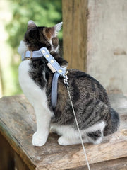 HARNAIS CHAT EN JEAN RECYCLÉ - Re-Jean Pets
