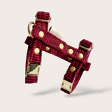 HARNAIS CHAT VELOURS CÔTELÉ BORDEAUX